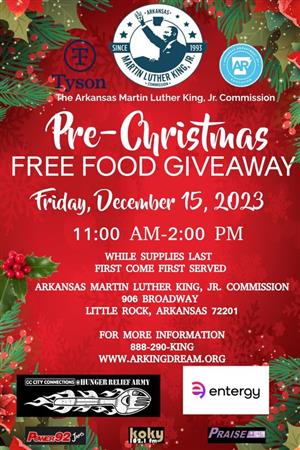 Free Food Give-away Friday December 15 11am-2pm at 906 Broadway for information you can call 8882905444